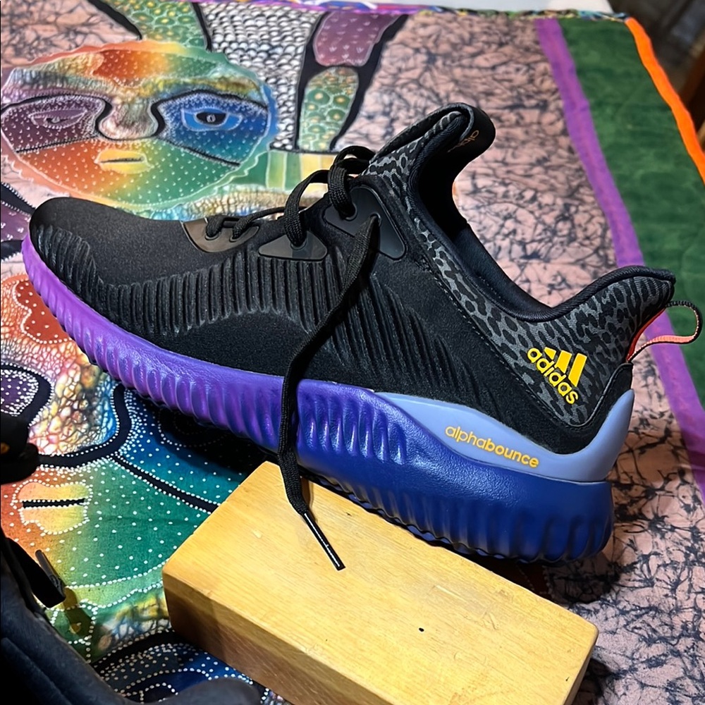 Adidas Alphabounce Black and Purple Shoes
